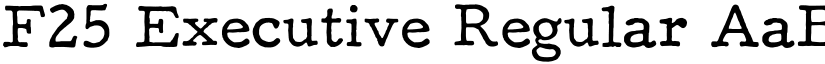 F25 Executive Regular font