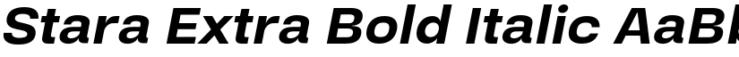 Stara Extra Bold Italic font