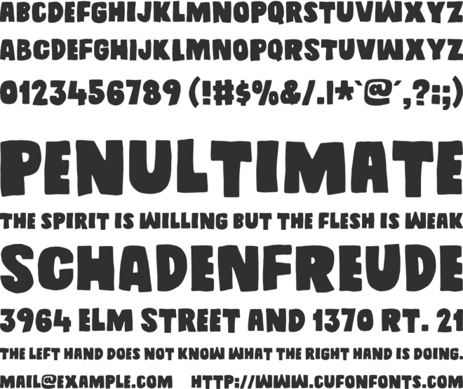 Daddy in space DEMO font preview