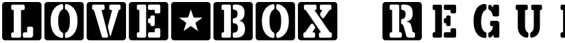 LOVE-BOX Regular font