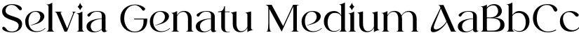 Selvia Genatu Medium font