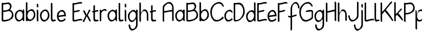 Babiole Extralight font