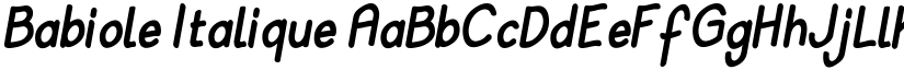 Babiole Italique font