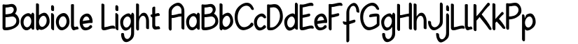 Babiole Light font