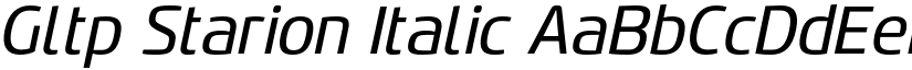 Gltp Starion Italic font