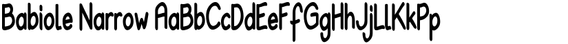 Babiole Narrow font