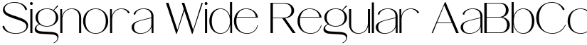 Signora Wide Regular font
