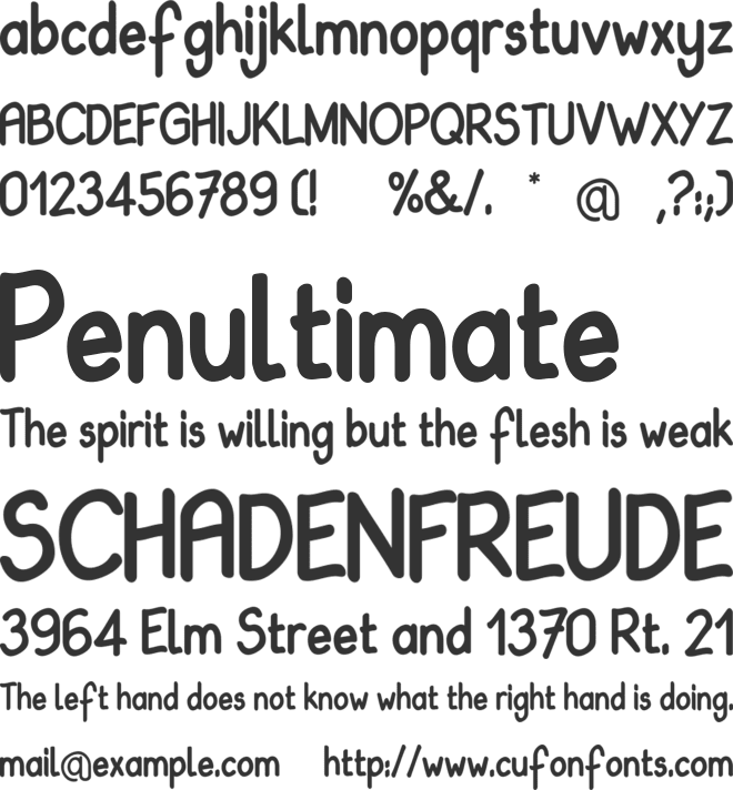 Babiole font preview