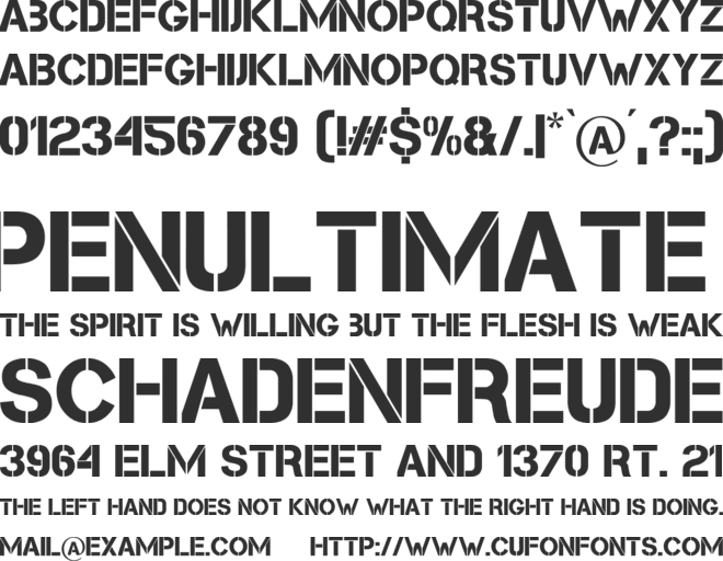 Cleanwork font preview