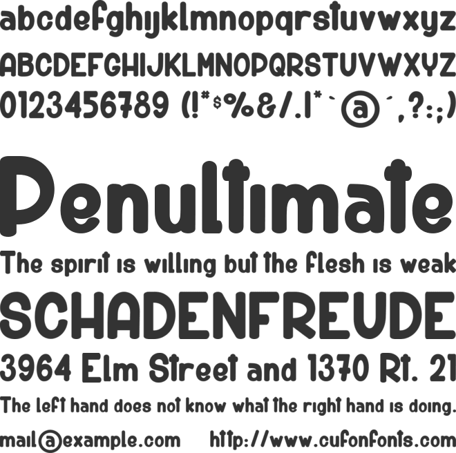 BIG CAR Short Gun font preview