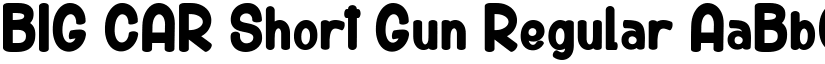 BIG CAR Short Gun Regular font