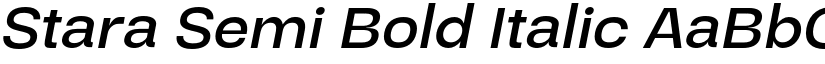 Stara Semi Bold Italic font