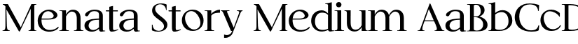 Menata Story Medium font
