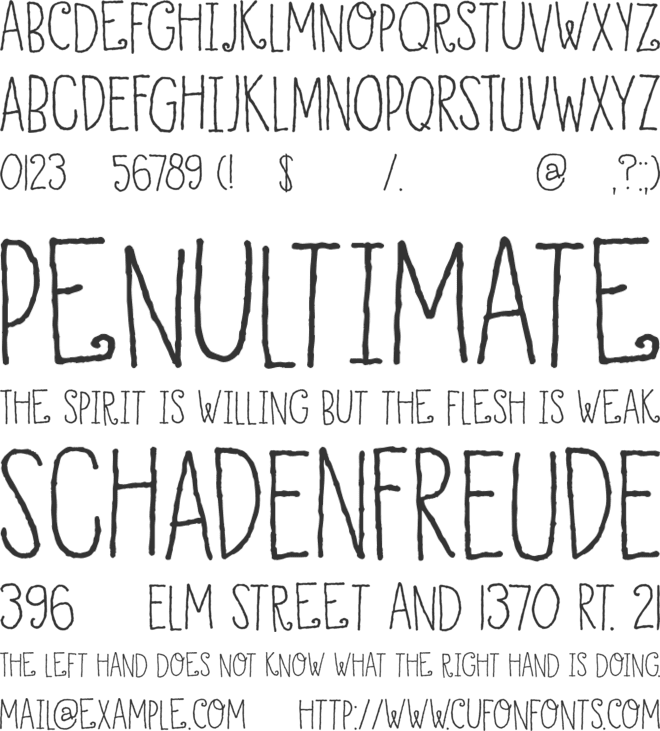 DK Honey Dew font preview