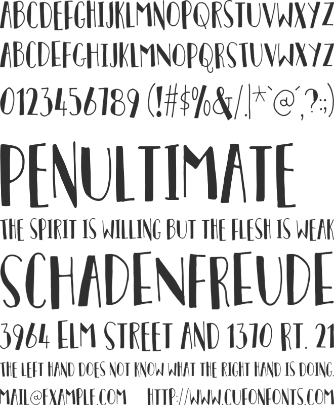 Personality DEMO font preview