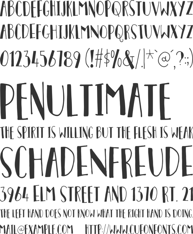 Personality DEMO font preview