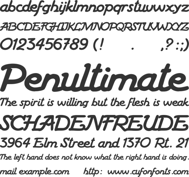 Haziness Book font preview