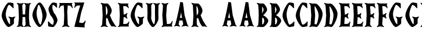 Ghostz Regular font