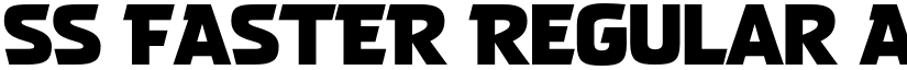 SS FASTER Regular font