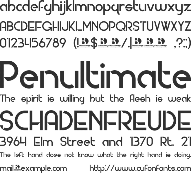 Modern Deco font preview