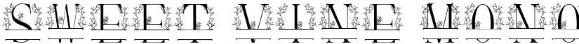 Sweet Vine Monogram Regular font