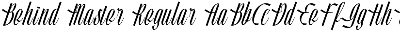 Behind Master Regular font