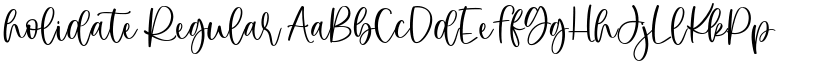 holidate Regular font