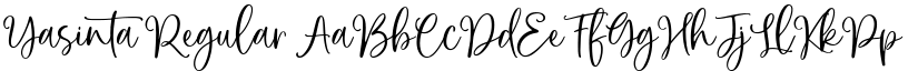 Yasinta Regular font