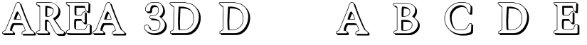 AREA 3D Demo font