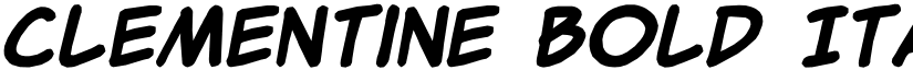 Clementine Bold Italic font