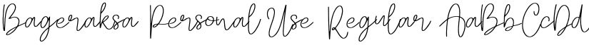 Bageraksa Personal Use Regular font