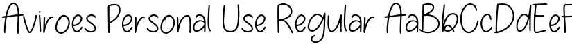 Aviroes Personal Use Regular font