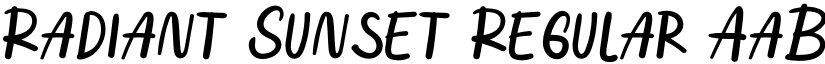 Radiant Sunset Regular font