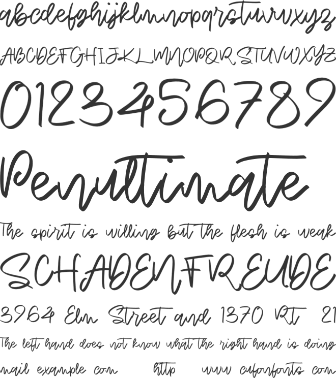 Dihyani Personal Use font preview