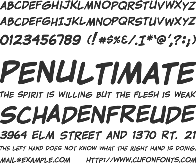 Clementine font preview