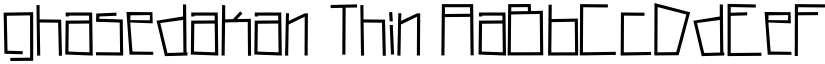 ghasedakan Thin font