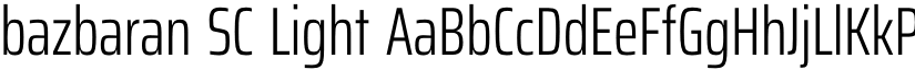 bazbaran SC Light font