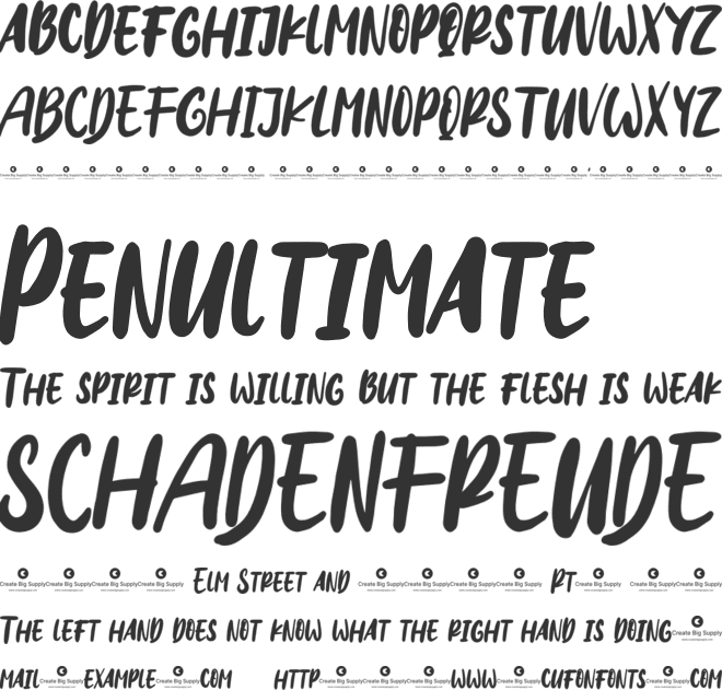 Boorish Brush font preview