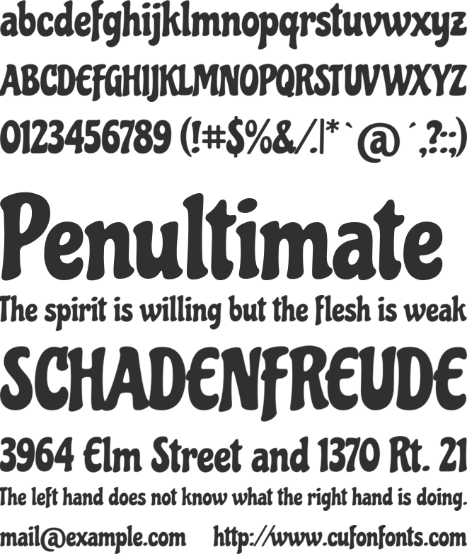 Chicle font preview