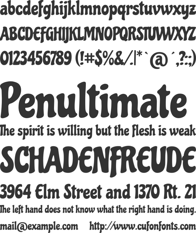 Chicle font preview