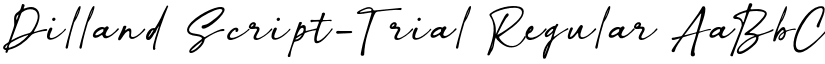 Dilland Script-Trial Regular font