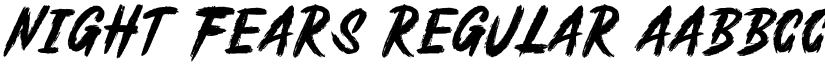 Night Fears Regular font