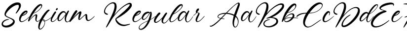 Sehfiam Regular font