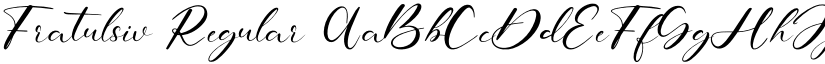 Fratulsiv Regular font