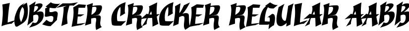 Lobster Cracker Regular font