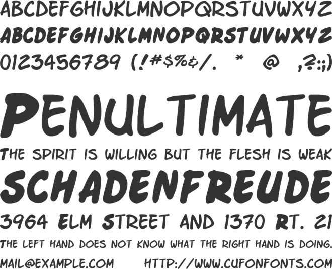 Enchilada font preview