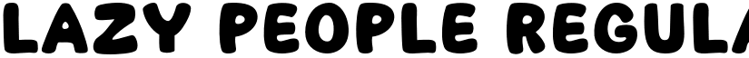 Lazy People Regular font