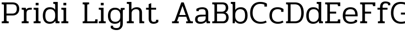 Pridi Light font