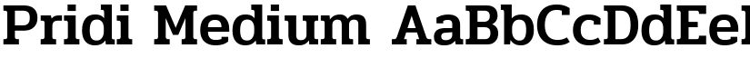 Pridi Medium font