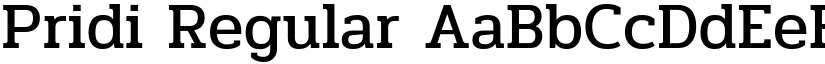 Pridi Regular font